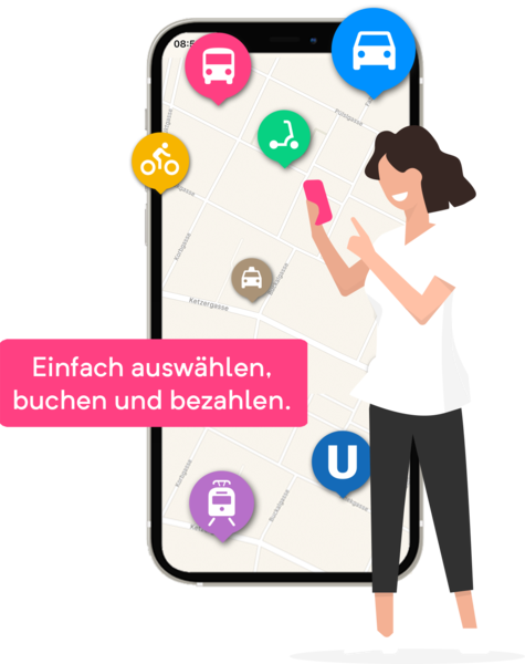 wegfinder smartphone alle modes